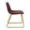 Merrick Lane Carrollton 18 inch Faux Leather Bucket Seat Dining Chairs, Set of 2